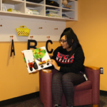 Tierra reading in her class. Guadalupe Centers